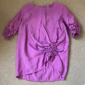 COS cool - orchid gathered cotton shirt size 6